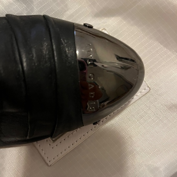 Over-the-Knee Leather Boots – Black with Metallic Cap Toe – Size 39 - Picture 10 of 13